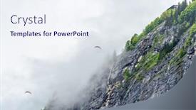  Presentation with switzerland - Theme having swiss-alps-at-murren-switzerland background and a  colored foreground