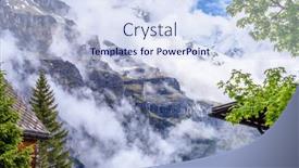 Presentation with switzerland - Beautiful PPT theme featuring swiss-alps-at-murren-switzerland backdrop and a  colored foreground