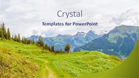  Presentation with switzerland - Cool new theme with swiss alps at murren switzerland jungfrau region the valley of lauterbrunnen from interlaken backdrop and a sky blue colored foreground