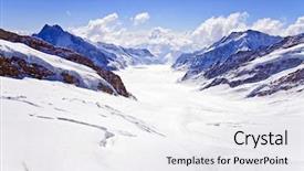  Presentation with world heritage - Audience pleasing presentation theme consisting of swiss alps at swizerland backdrop and a  colored foreground