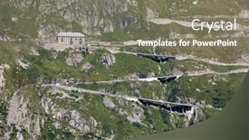  Presentation with alps - Slide deck consisting of swiss-alps-furka-pass background and a gray colored foreground