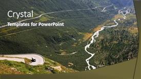  Presentation with alps - Presentation theme featuring swiss-alps-furka-pass background and a gray colored foreground