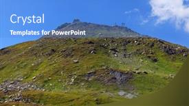  Presentation with alps - PPT theme consisting of swiss-alps-furka-pass background and a teal colored foreground