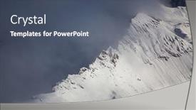  Presentation with alps - Audience pleasing presentation consisting of swiss-alps-snow-covered-peaks backdrop and a ocean colored foreground