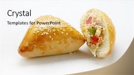  Presentation with swiss chard - Beautiful PPT theme featuring swiss chard - fatayer backdrop and a pink colored foreground