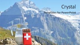  Presentation with chocolate milk - Audience pleasing presentation design consisting of chocolate and jug of milk backdrop and a light blue colored foreground