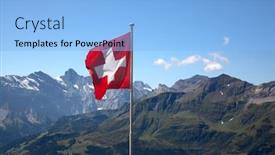  Presentation with region - Slide deck featuring swiss flag on the top of mannlichen jungfrau region bern switzerland background and a light blue colored foreground