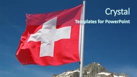  Presentation with rocky - Cool new PPT layouts with swiss flag over rocky cliffs backdrop and a  colored foreground