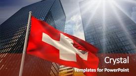  Presentation with national - Cool new PPT layouts with swiss national flag against low backdrop and a crimson colored foreground