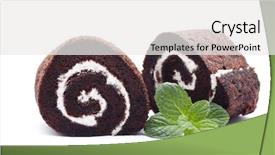  Presentation with mint - Amazing presentation theme having swiss rolls with green mint backdrop and a white colored foreground