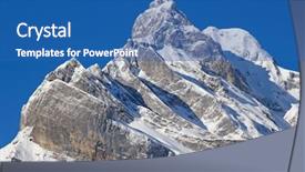  Presentation with season - Cool new slides with swiss winter season landscape march backdrop and a ocean colored foreground