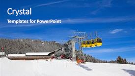  Presentation with winter in the swiss alps - PPT layouts with landmark amphitheatre from royal natal background and a dark gray colored foreground