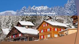  Presentation with winter in the swiss alps - Cool new slides with winter driving caution risk backdrop and a light blue colored foreground