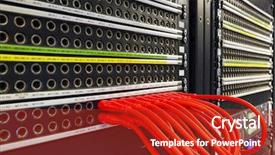  Presentation with cables - Slide deck with switch and red cables background and a crimson colored foreground