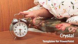  Presentation with alarm - Audience pleasing presentation theme consisting of switch off an alarm clock backdrop and a tawny brown colored foreground