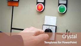  Presentation with green lights - PPT layouts consisting of switch two signal lights red background and a coral colored foreground