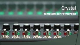  Presentation with switches - Beautiful slides featuring switches on the control panel backdrop and a ocean colored foreground