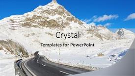  Presentation with mountain - Theme enhanced with switzerland in the albula range background and a lemonade colored foreground