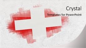  Presentation with parchment - Beautiful theme featuring switzerland national flag against parchment backdrop and a white colored foreground