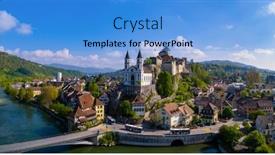  Presentation with castle - Slides featuring switzerland-travel-and-landmarks-aarburg background and a teal colored foreground