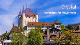  Presentation with switzerland - Presentation design with switzerland-travel-and-landmarks-famous background and a teal colored foreground