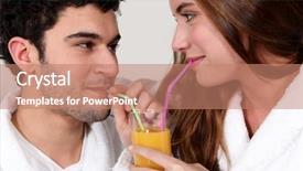  Presentation with time for sharing - Presentation theme enhanced with swoon - couple sharing a glass background and a coral colored foreground