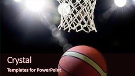  Presentation with swoosh - PPT layouts featuring swoosh - basketball going through the hoop background and a wine colored foreground