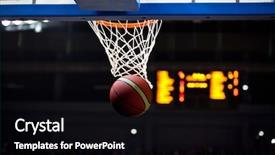  Presentation with swoosh - Theme featuring swoosh - basketball going through the hoop background and a black colored foreground