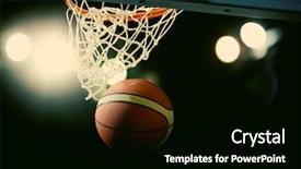  Presentation with swoosh - Cool new PPT theme with swoosh - basketball going through the hoop backdrop and a black colored foreground