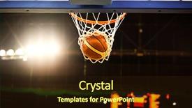  Presentation with swoosh - Amazing PPT layouts having swoosh - basketball going through the hoop backdrop and a wine colored foreground