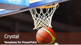  Presentation with swoosh - Amazing slides having swoosh - basketball going through the hoop backdrop and a tawny brown colored foreground