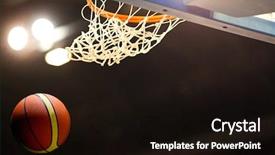  Presentation with swoosh - Cool new presentation theme with swoosh - basketball going through the hoop backdrop and a wine colored foreground