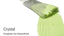  Presentation with swoosh - Beautiful PPT layouts featuring swoosh - paintbrush with green see series backdrop and a white colored foreground