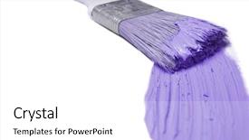  Presentation with retro paintbrush retro paintings artistic - Amazing presentation theme having swoosh - paintbrush with violet purple see backdrop and a white colored foreground