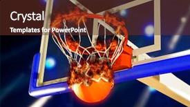  Presentation with points - Colorful slides enhanced with swoosh - scoring the winning points backdrop and a tawny brown colored foreground