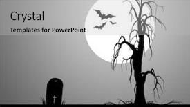  Presentation with swoosh - Presentation theme enhanced with swoosh - spooky halloween background background and a light gray colored foreground