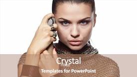  Presentation with knight - Theme having sword fight - portrait of a medieval female background and a coral colored foreground