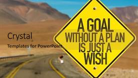  Presentation with goal - Slide deck consisting of swot - goal without a plan is background and a gold colored foreground