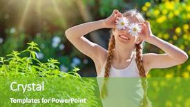  Presentation with girl scouts explorer summer - Audience pleasing slide deck consisting of swot - happy summer smiling flower girl backdrop and a shamrock green colored foreground