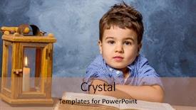  Presentation with lanterns - PPT layouts featuring swot - little boy with book background and a coral colored foreground