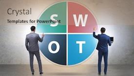  Presentation with concept - Amazing theme having swot-technique-concept-for-business backdrop and a coral colored foreground