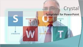  Presentation with concept - Beautiful PPT theme featuring swot-technique-concept-for-business backdrop and a lemonade colored foreground