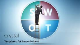  Presentation with concept - Cool new theme with swot-technique-concept-for-business backdrop and a light blue colored foreground