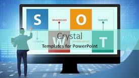  Presentation with concept - Presentation theme featuring swot-technique-concept-for-business background and a arctic colored foreground