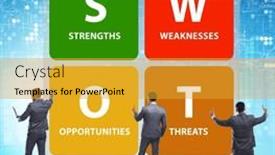  Presentation with concept - Presentation theme consisting of swot-technique-concept-for-business and a gold colored foreground