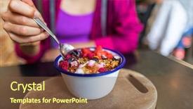  Presentation with vegan diet - Beautiful theme featuring sydney - acai bowl woman eating morning backdrop and a tawny brown colored foreground