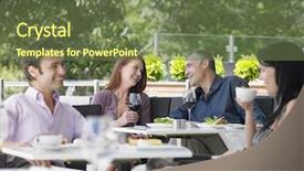  Presentation with cafe - Slides consisting of sydney - two couples enjoying drinks background and a tawny brown colored foreground