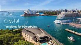  Presentation with australia opera - Presentation design with sydney-australia-march-30-2018 background and a ocean colored foreground