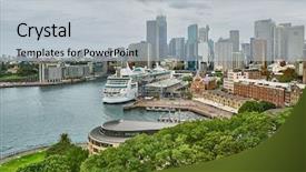  Presentation with sydney - Slide deck consisting of sydney center at circular quay background and a light gray colored foreground
