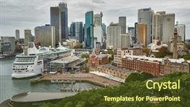  Presentation with sydney - Audience pleasing PPT layouts consisting of sydney center at circular quay backdrop and a tawny brown colored foreground
